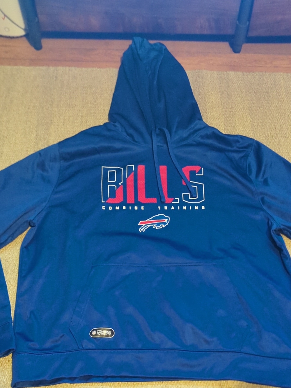 Mens NFL Buffalo Bills Combine Sweatshirt Size XXL Blue/Red
